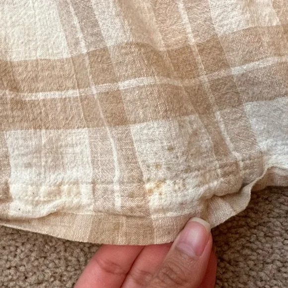 Anthropologie Pilcro The Bette Babydoll Short Sleeve Linen/Cotton Blend Blouse - Picture 6 of 11